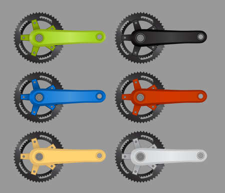Vector pack of bike chainringsのイラスト素材