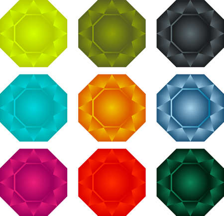 colorful gems packのイラスト素材