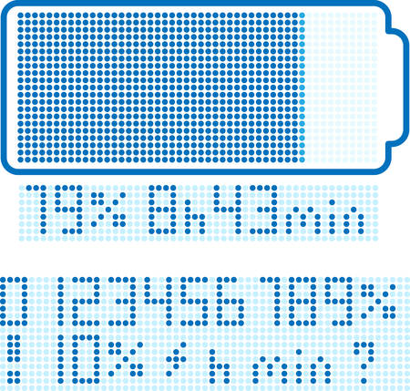 Digital battery display graphicのイラスト素材