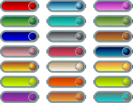 Colorful hi-tech buttons setのイラスト素材