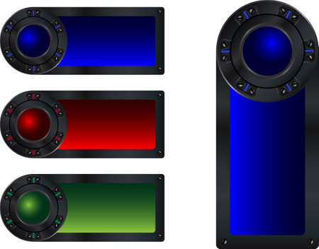 Colorful hi-tech buttons setのイラスト素材