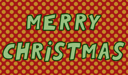 Merry Christmas cartoon style illustrationのイラスト素材