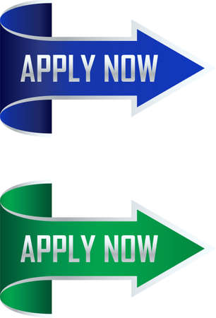 Apply now arrow illustrationのイラスト素材