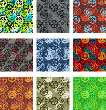 Bike chainring pattern packのイラスト素材