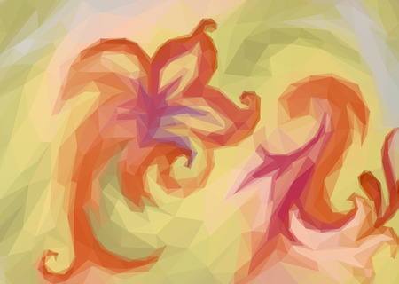 Background with Abstract Low Poly Floral Polygonal Colorful Pattern.のイラスト素材