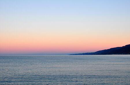 Landscape, Winter Morning Sky over the Black Sea, Russiaの写真素材