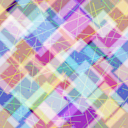 Abstract Tile Pattern of Colorful Geometrical Figures and Lines.のイラスト素材