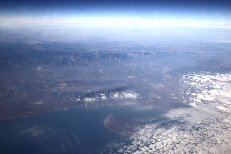 flying on the cloudsの写真素材