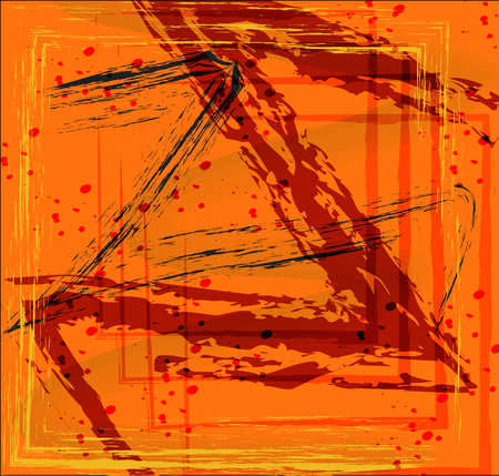 Abstract Background with Z shapes in red and orange colors, vector illustration of grunge style abstract background wallpaperのイラスト素材