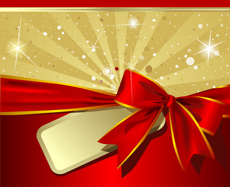 Christmas background with bow.のイラスト素材