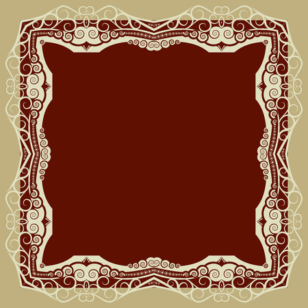 Swirly vintage frame.のイラスト素材