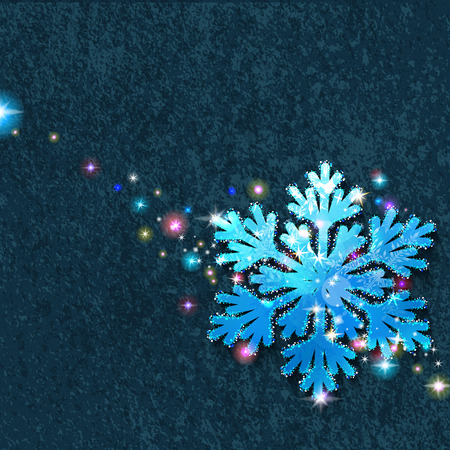 christmas snowflake on dark background.のイラスト素材