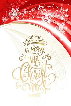 christmas background with hand-drawing congratulation.のイラスト素材