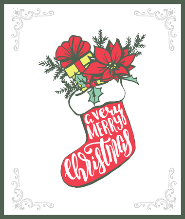 christmas lettering background.のイラスト素材
