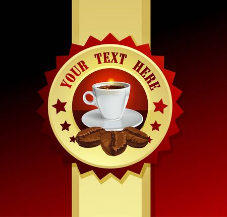 beautiful coffee label.のイラスト素材