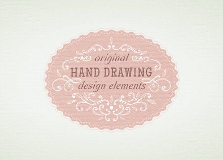 hand-drawing vintage frame.のイラスト素材