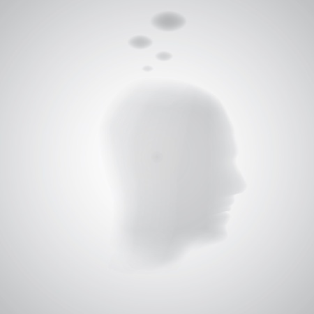 thinking silhouetteのイラスト素材