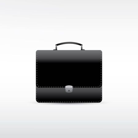 Black leather briefcase のイラスト素材
