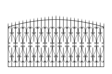 Forged gate isolated on white backgroundのイラスト素材