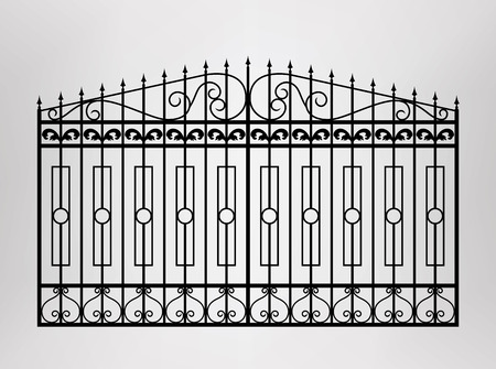 Forged gate. Architecture detail. Vectorのイラスト素材