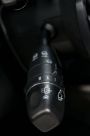 Wipers control. Modern car interior detail.の写真素材