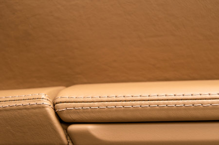 Leather background. Modern car interior detail.の写真素材