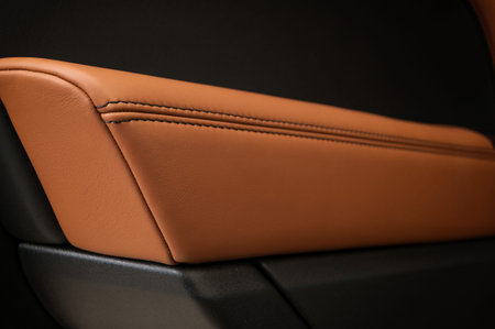 Car door panel. Interior detail.の写真素材