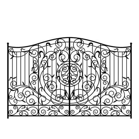 Forged gate illustration. Vector EPS10.のイラスト素材