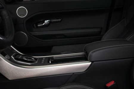 Automatic transmission in modern luxury car.