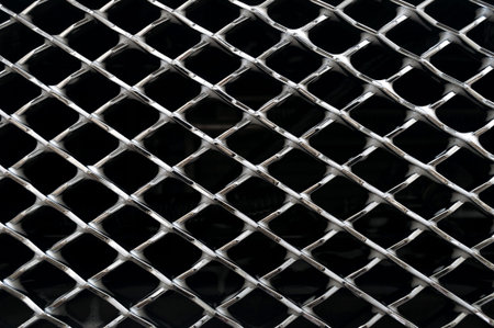 Car grill close-up background. Exterior detail.の写真素材