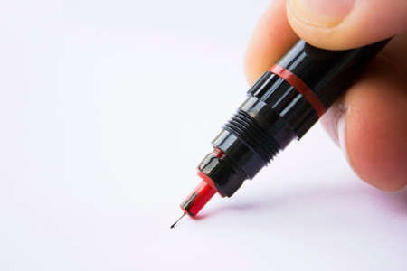 Technical pens on a white background.の写真素材