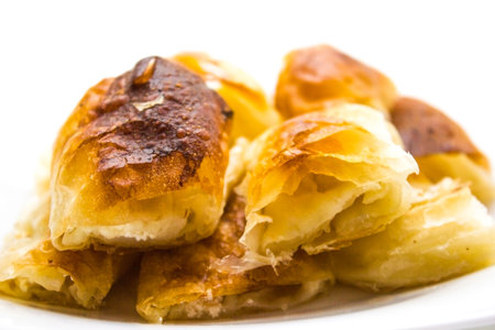 Baked pastry with cheese.