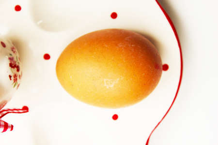 Easter eggs plate for the table for holding eggs.の写真素材