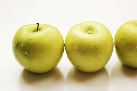 Fresh delicious looking green apples.の写真素材
