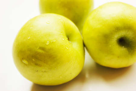 Fresh delicious looking green apples.の写真素材