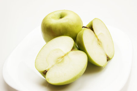 Fresh delicious looking green apples.の写真素材