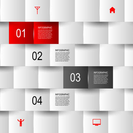 Abstract paper infographicのイラスト素材
