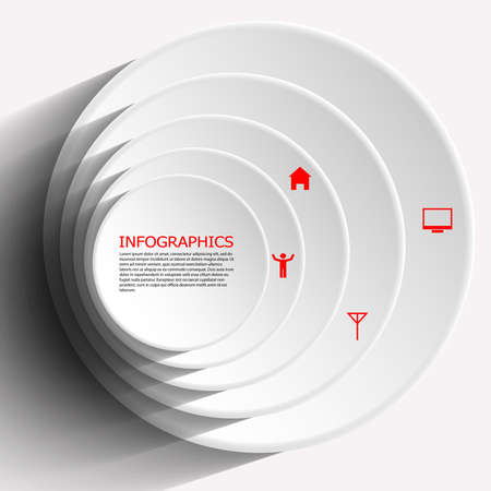 Abstract paper infographicのイラスト素材