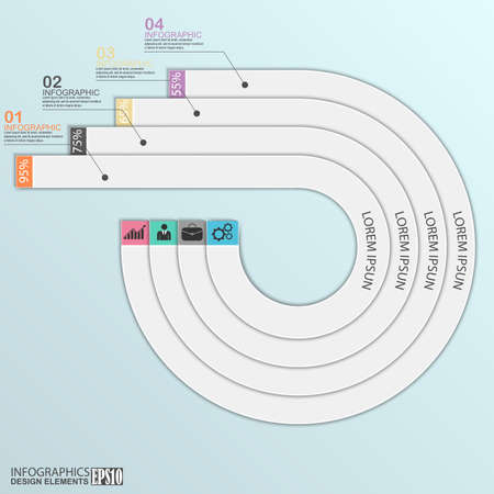 Abstract modern business pie chart, infographicsのイラスト素材