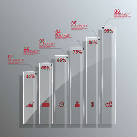 Abstract paper infographicのイラスト素材