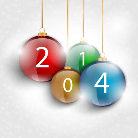 2014 colorful ballsのイラスト素材