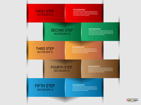 Abstract paper infographicのイラスト素材