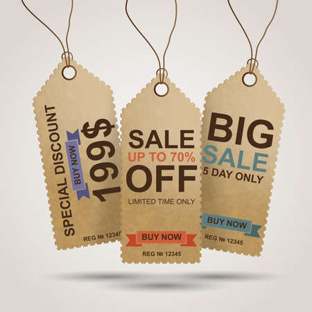 Vintage Sale Tags のイラスト素材