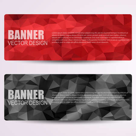 A set of modern vector banners with triangles のイラスト素材