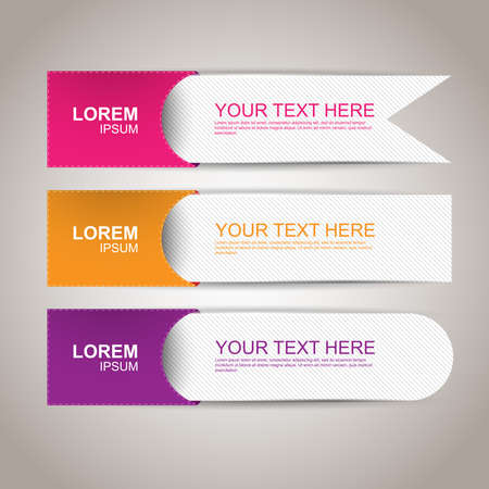 Set of banners, bookmarks, stickers, labels, tags のイラスト素材