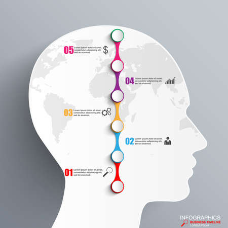 Timeline infographicsのイラスト素材