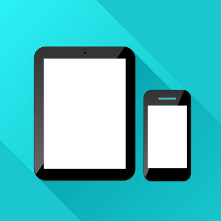 Set of flat mobile, tablet templateのイラスト素材