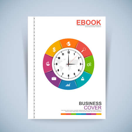 Cover Book Digital Design Minimal Style Templateのイラスト素材