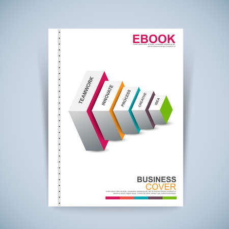 Cover Book Digital Design Minimal Style Templateのイラスト素材