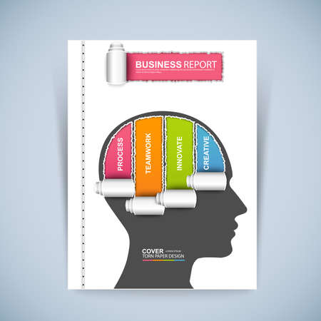 Cover Book Digital Design Minimal Style Templateのイラスト素材